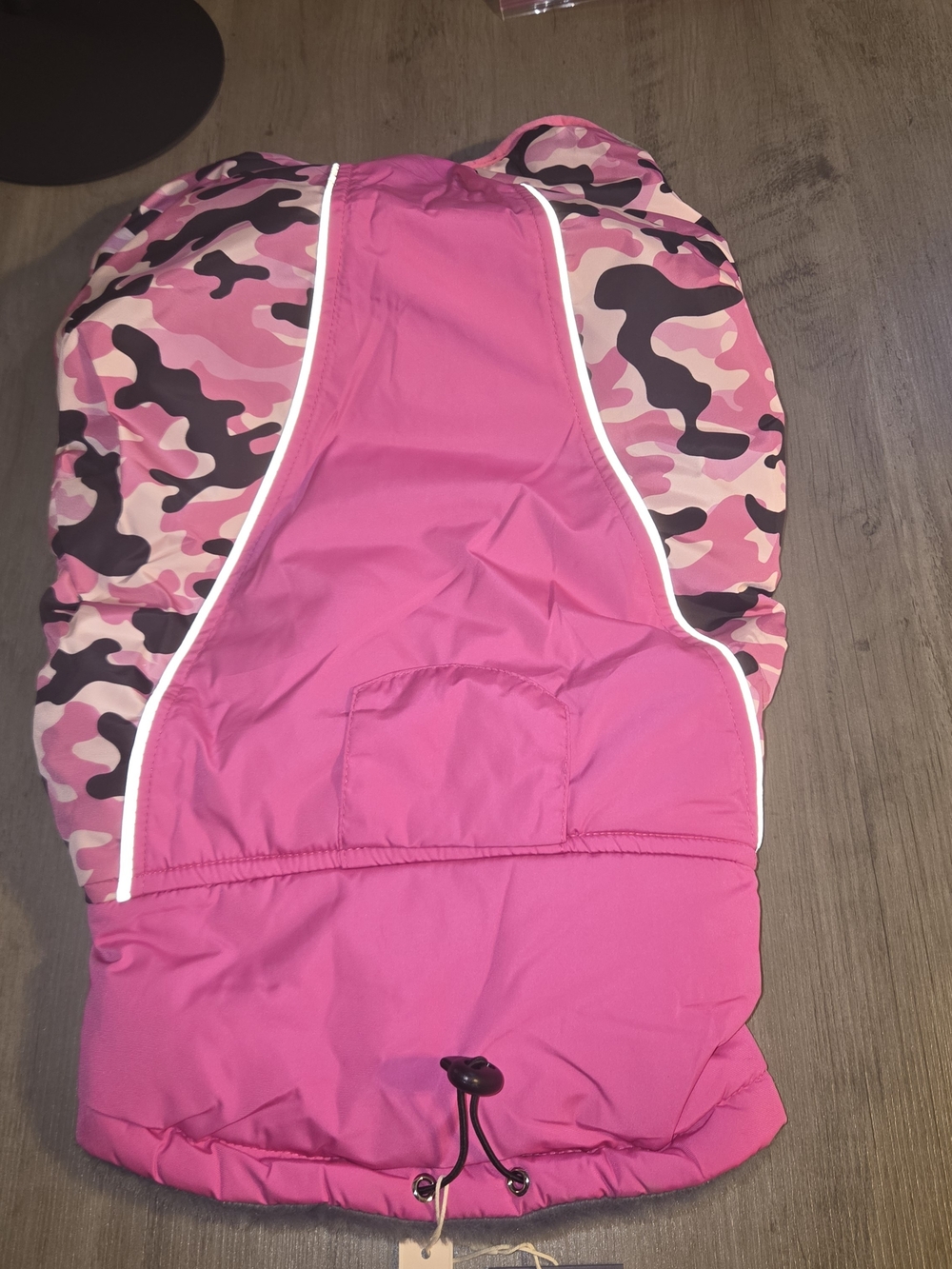 NWT IECOii Waterproof Dog Winter Jacket Pink Camo Fleece Lined Size Large (L)